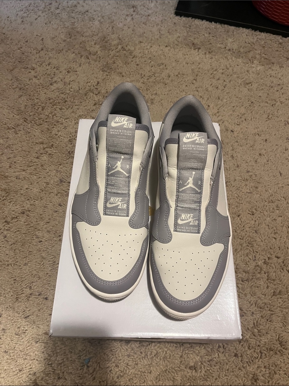 Nike Air Jordan Low Women’s Sneakers in White and Gray